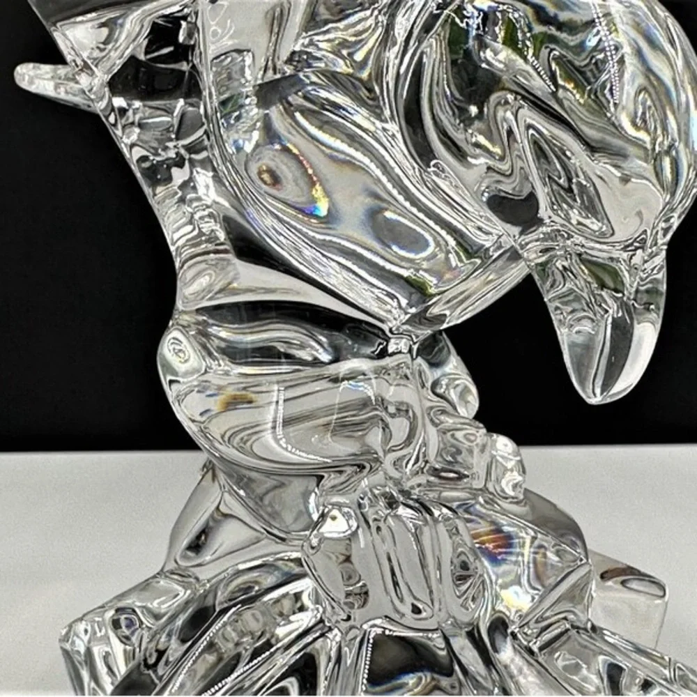Vintage Val St.Lambert De Sorss Signed.Solid Lead Crystal Glass American Eagle. - Picture 5 of 7